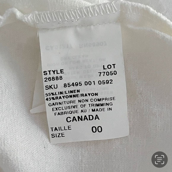 LE Chateau Wide Leg Linen Blend Cropped Capri Pants - Picture 6 of 13